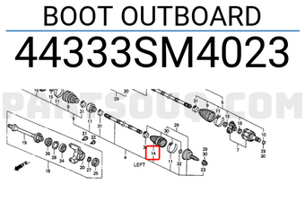 Honda 44333SM4023 BOOT OUTBOARD