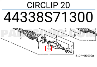 Honda 44338S71300 CIRCLIP 20