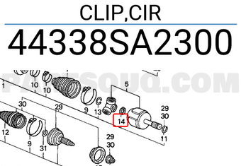 Honda 44338SA2300 CLIP,CIR