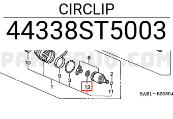 Honda 44338ST5003 CIRCLIP