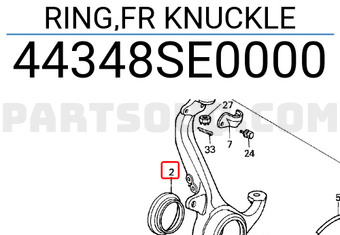 Honda 44348SE0000 RING,FR KNUCKLE