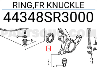 Honda 44348SR3000 RING,FR KNUCKLE