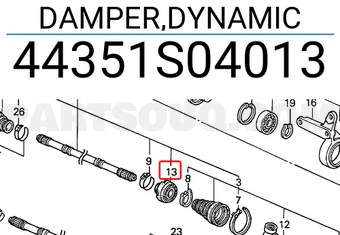 Honda 44351S04013 DAMPER,DYNAMIC