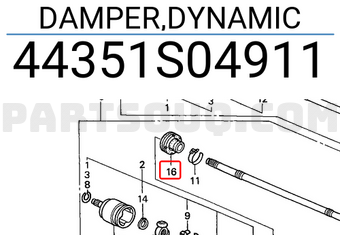 Honda 44351S04911 DAMPER,DYNAMIC