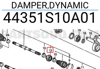 Honda 44351S10A01 DAMPER,DYNAMIC
