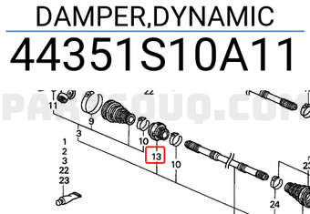 Honda 44351S10A11 DAMPER,DYNAMIC