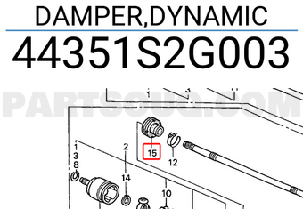 Honda 44351S2G003 DAMPER,DYNAMIC