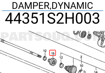 Honda 44351S2H003 DAMPER,DYNAMIC