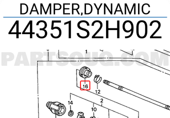 Honda 44351S2H902 DAMPER,DYNAMIC