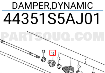 Honda 44351S5AJ01 DAMPER,DYNAMIC