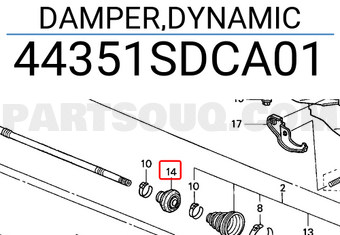 Honda 44351SDCA01 DAMPER,DYNAMIC
