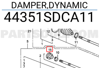 Honda 44351SDCA11 DAMPER,DYNAMIC