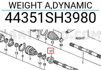 Honda 44351SH3980 WEIGHT A,DYNAMIC