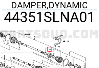 Honda 44351SLNA01 DAMPER,DYNAMIC