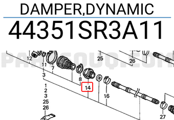 Honda 44351SR3A11 DAMPER,DYNAMIC