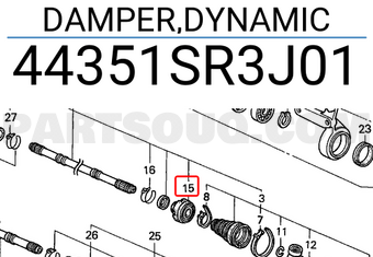 Honda 44351SR3J01 DAMPER,DYNAMIC