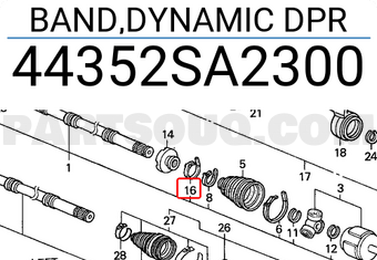 Honda 44352SA2300 BAND,DYNAMIC DPR