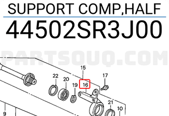 Honda 44502SR3J00 SUPPORT COMP,HALF
