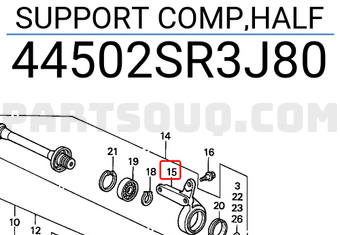 Honda 44502SR3J80 SUPPORT COMP,HALF