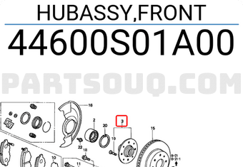 Honda 44600S01A00 HUBASSY,FRONT