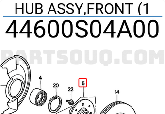 Honda 44600S04A00 HUB ASSY,FRONT (1