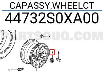 Honda 44732S0XA00 CAPASSY,WHEELCT