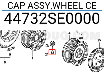 Honda 44732SE0000 CAP ASSY,WHEEL CE