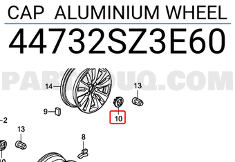 Honda 44732SZ3E60 CAP ALUMINIUM WHEEL