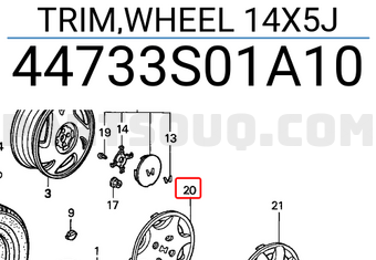 Honda 44733S01A10 TRIM,WHEEL 14X5J