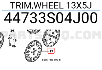 Honda 44733S04J00 TRIM,WHEEL 13X5J
