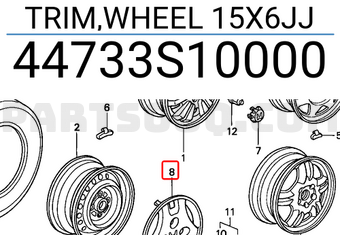 Honda 44733S10000 TRIM,WHEEL 15X6JJ