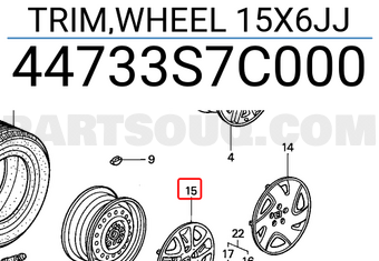 Honda 44733S7C000 TRIM,WHEEL 15X6JJ