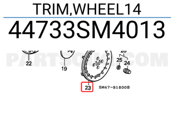 Honda 44733SM4013 TRIM,WHEEL14