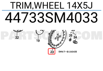 Honda 44733SM4033 TRIM,WHEEL 14X5J