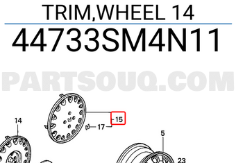 Honda 44733SM4N11 TRIM,WHEEL 14