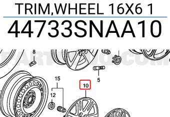 Honda 44733SNAA10 TRIM,WHEEL 16X6 1