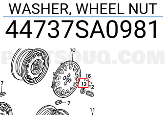 Honda 44737SA0981 WASHER, WHEEL NUT