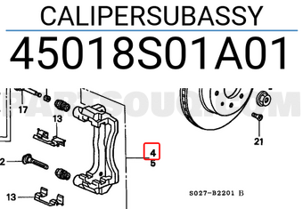Honda 45018S01A01 CALIPERSUBASSY