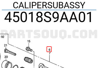 Honda 45018S9AA01 CALIPERSUBASSY