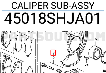 Honda 45018SHJA01 CALIPER SUB-ASSY