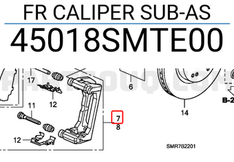 Honda 45018SMTE00 FR CALIPER SUB-AS