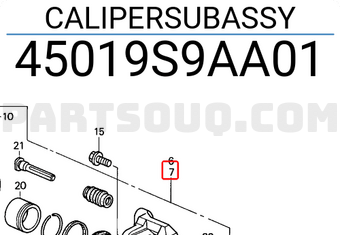 Honda 45019S9AA01 CALIPERSUBASSY