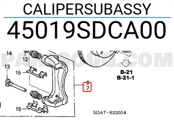 Honda 45019SDCA00 CALIPERSUBASSY