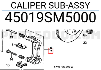 Honda 45019SM5000 CALIPER SUB-ASSY