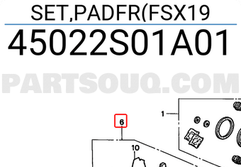 Honda 45022S01A01 SET,PADFR(FSX19