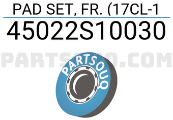 Honda 45022S10030 PAD SET, FR. (17CL-1