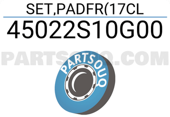 Honda 45022S10G00 SET,PADFR(17CL