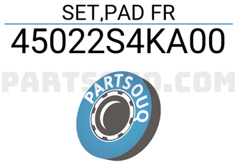 Honda 45022S4KA00 SET,PAD FR
