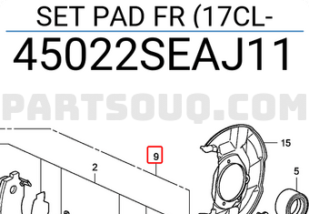Honda 45022SEAJ11 SET PAD FR (17CL