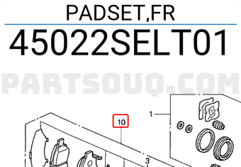 Honda 45022SELT01 PADSET,FR